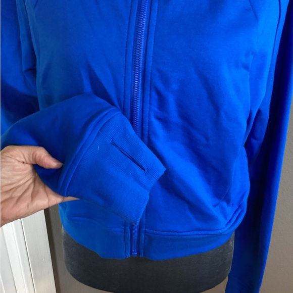 NWT CRZ YOGA Fleece Zip Cropped Hoodie Size L - Picture 9 of 12